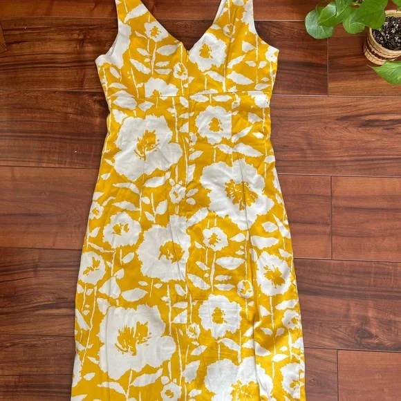 Donna Rocco New York — Mustard and White Summer Floral Dress - Picture 7 of 7